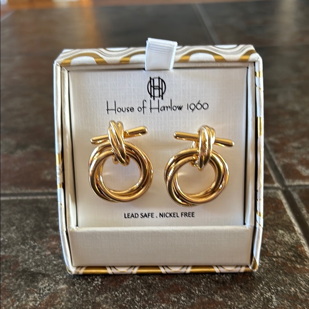 House of Harlow 1960 Gold Circle Earrings